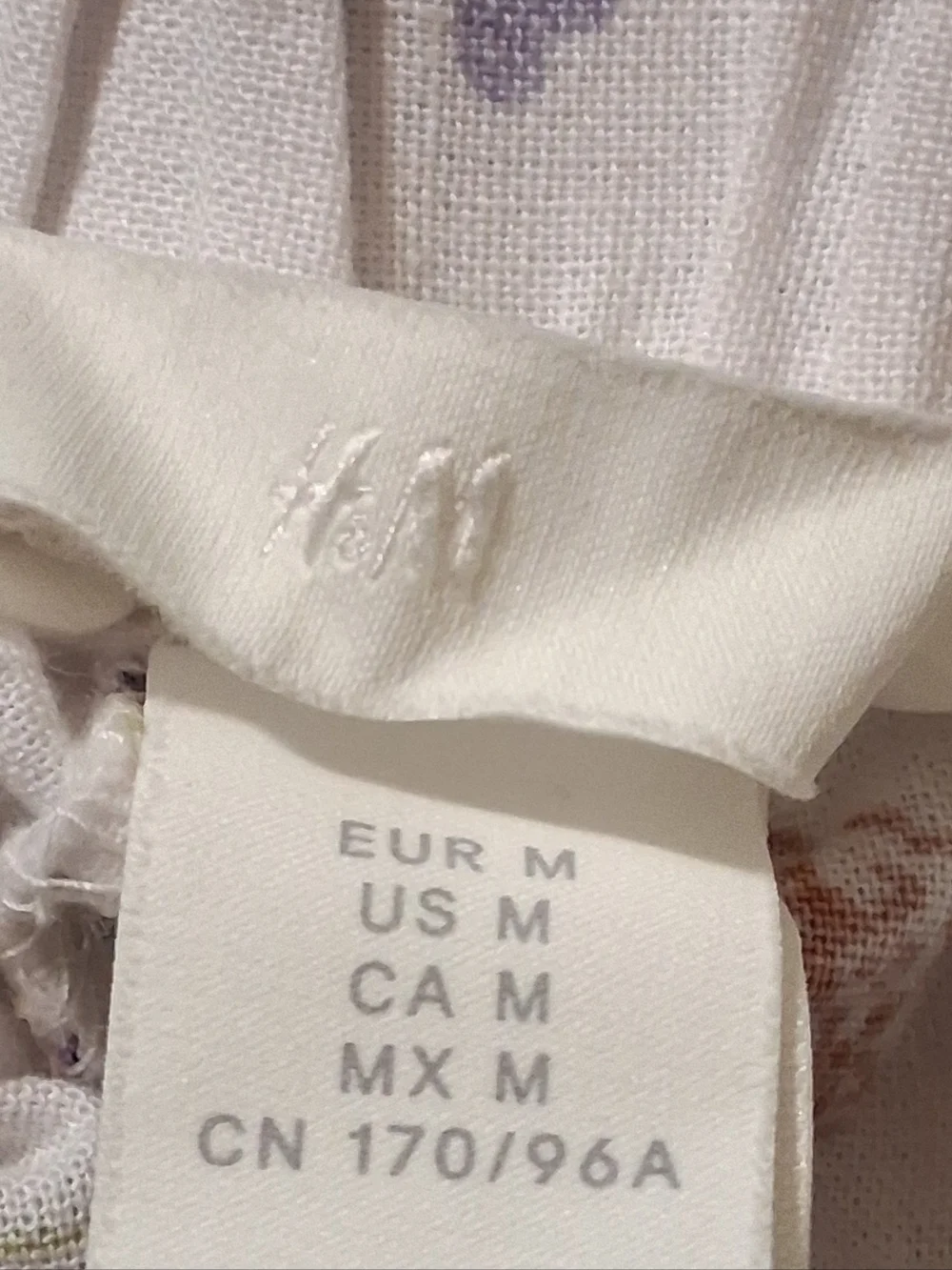 H&M Wildflower‎ Meadow Collection Floral Linen/Organic Cotton Blend Romper SzM